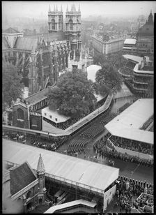 Coronation of Queen Elizabeth II, Parliament Square, City of Westminster, London, 1953. Creator: Ministry of Works
