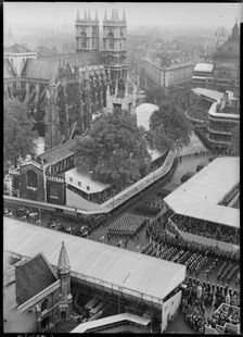 Coronation of Queen Elizabeth II, Parliament Square, City of Westminster, London, 1953. Creator: Ministry of Works