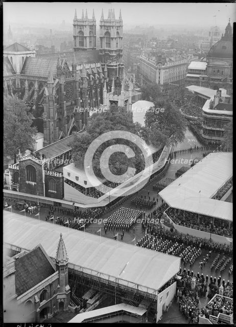 Coronation of Queen Elizabeth II, Parliament Square, City of Westminster, London, 1953. Creator: Ministry of Works.