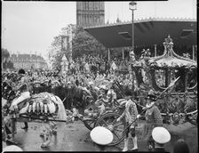 Coronation of Queen Elizabeth II, Parliament Square, City of Westminster, London, 1953. Creator: Ministry of Works