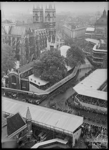 Coronation of Queen Elizabeth II, Parliament Square, City of Westminster, London, 1953. Creator: Ministry of Works