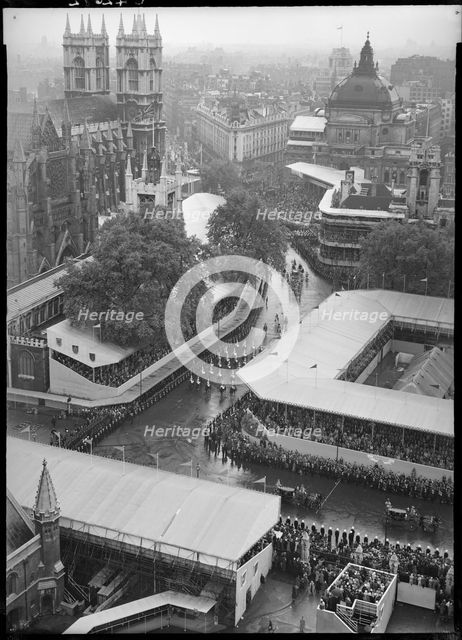 Coronation of Queen Elizabeth II, Parliament Square, City of Westminster, London, 1953. Creator: Ministry of Works.
