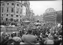 Coronation of Queen Elizabeth II, Trafalgar Square, City of Westminster, London, 1953. Creator: Ministry of Works