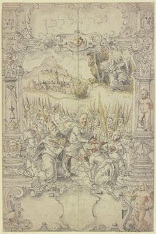 Coronation of Saul by Samuel, 1598. Creator: Hans Jakob Dunz
