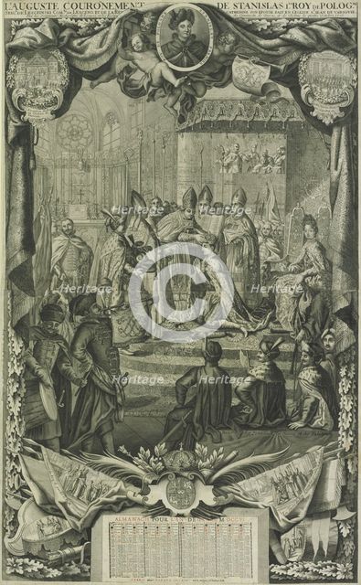 Coronation of Stanislaw I Leszczynski in 1705, 1706. Artist: Anonymous  