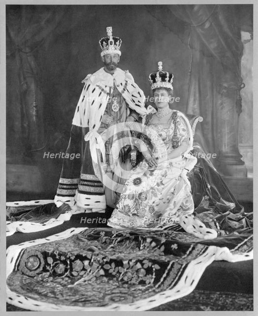Coronation photograph of George V and Queen Mary, 1911. Creator: Unknown.