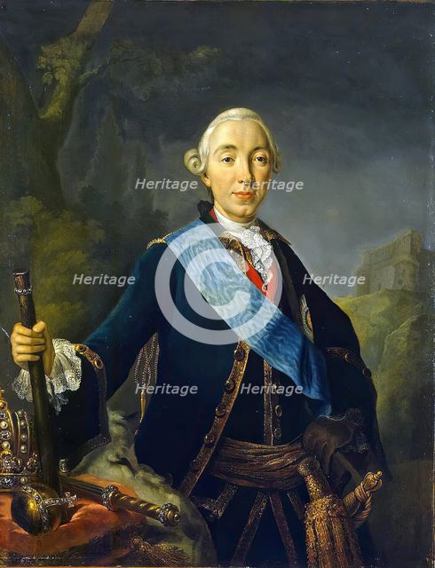 Coronation portrait of Emperor Peter III of Russia, 1761-1762. Creator: Lucas Conrad Pfandzelt.