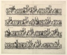 Coronation Procession of Charles II Through London, 1662. Creator: Wenceslaus Hollar