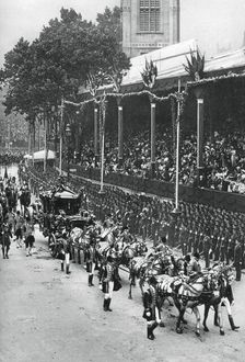 Coronation procession of George V and Queen Mary, near Westminster Abbey, 22 June 1911, (1937)