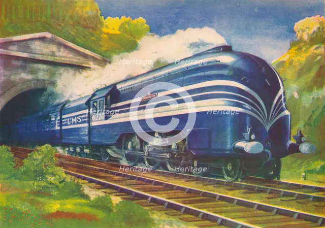 'Coronation Scot, L.M.S., leaving Watford Tunnel', 1940. Creator: Unknown.