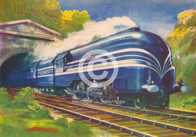 'Coronation Scot, L.M.S., leaving Watford Tunnel', 1940. Creator: Unknown.