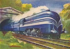 Coronation Scot, L.M.S., leaving Watford Tunnel 1940. Creator: Unknown