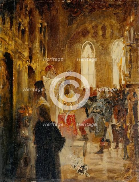 Coronation scene, undated. (c1880s) Creator: Jan Matejko.