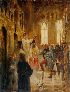 Coronation scene, undated. (c1880s) Creator: Jan Matejko