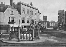 Coronation Stone and Market-Place, Kingston-on-Thames c1896. Artist: Frith & Co