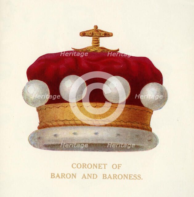 'Coronet of Baron and Baroness', c1911. Creator: Unknown.