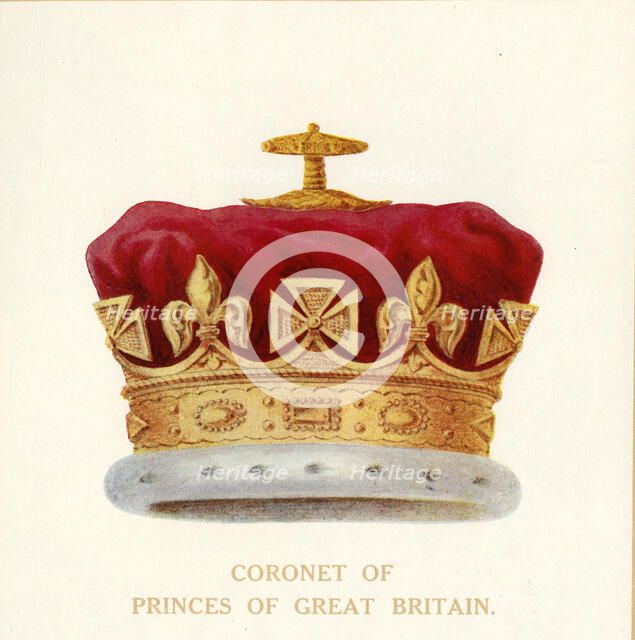'Coronet of Princes of Great Britain', c1911. Creator: Unknown.
