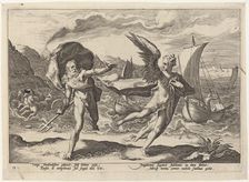 Coronis Changed into a Crow, 1589. Creator: Goltzius, Workshop of Hendrick, after Hendrick Gol