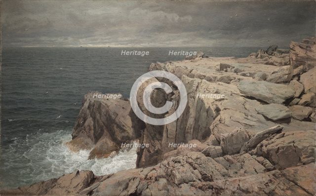 Cormorant Cliff, Jamestown, Rhode Island, 1877. Creator: William Trost Richards (American, 1833-1905).