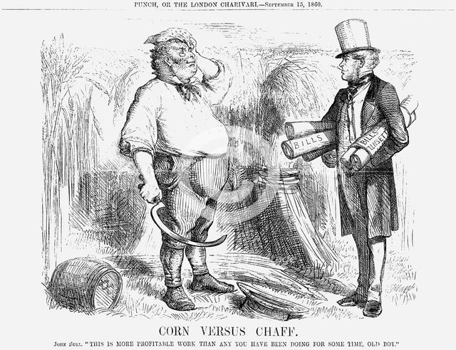 'Corn versus Chaff', 1860. Creator: Unknown.