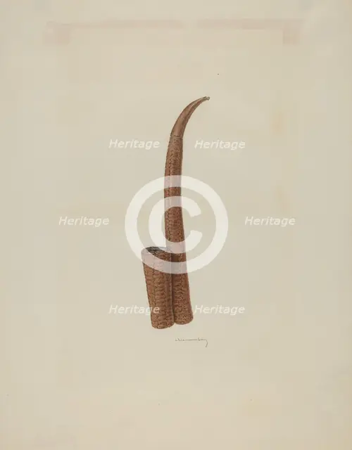 Corn-cob Pipe, c. 1939. Creator: Harold Weisenborn.