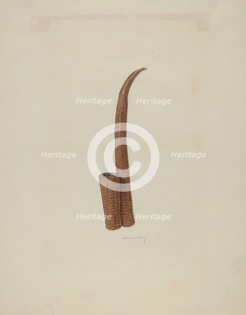 Corn-cob Pipe, c. 1939. Creator: Harold Weisenborn.