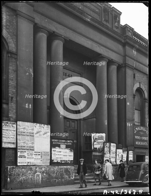 Corn Exchange, Angel Street, Worcester, Worcestershire, 1942. Creator: George Bernard Mason.