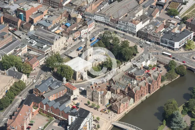 Corn Exchange, Church of St Paul and Shire Hall, Bedford, 2020. Creator: Damian Grady.