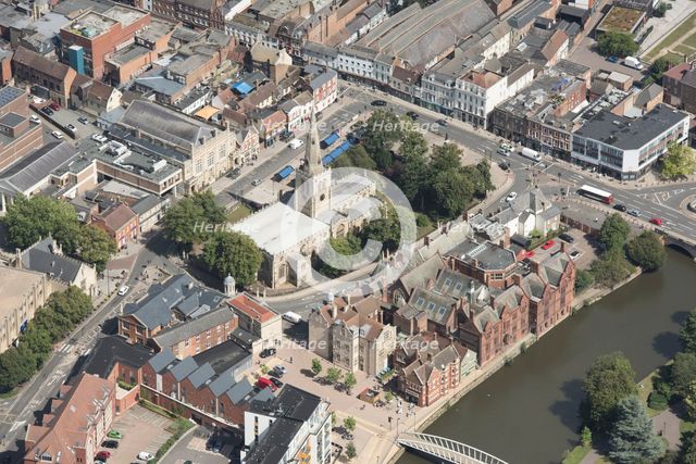 Corn Exchange, Church of St Paul and Shire Hall, Bedford, 2020. Creator: Damian Grady.