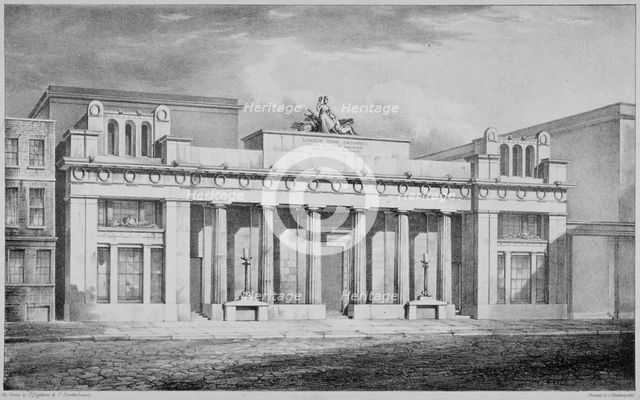 Corn Exchange, Mark Lane, City of London, 1827. Artist: V Bartholomew