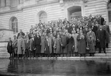 Corn Growers On Steps of House office Building; Stafford of Wisconsin, 5th From left..., 1912. Creator: Harris & Ewing
