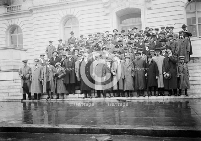 Corn Growers On Steps of House office Building; Stafford of Wisconsin, 5th From Left...1912. Creator: Harris & Ewing.
