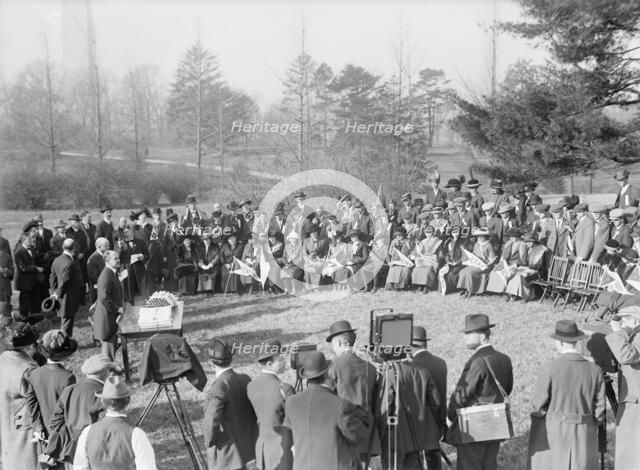 Corn Growers - Secretary Houston Giving Diplomas, 1913. Creator: Harris & Ewing.