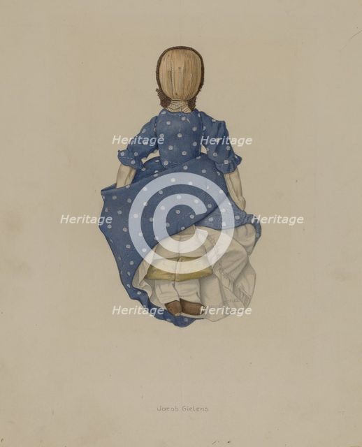 Corn Husk Doll, 1935/1942. Creator: Jacob Gielens.