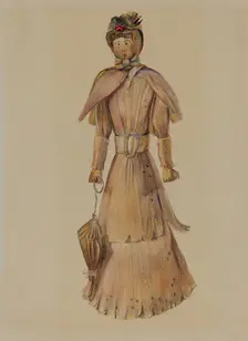 Corn Husk Doll, c. 1936. Creator: Mina Lowry
