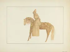 Corn Husk Doll on Horse, 1935/1942. Creator: Wilbur M Rice