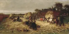 Corn Husking at Nantucket, ca. 1875. Creator: Eastman Johnson