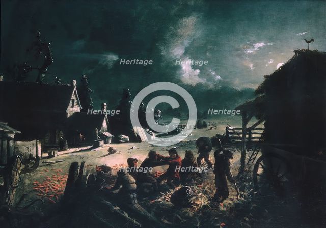 Corn Husking, ca. 1863-64. Creator: David Gilmour Blythe.