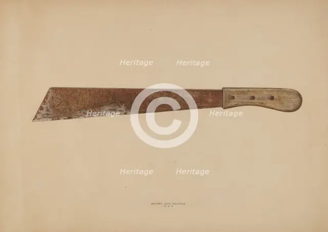 Corn Knife, 1939. Creator: Walter Praefke.