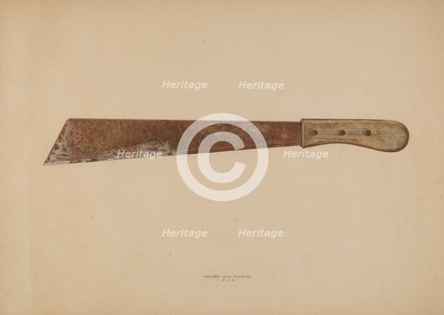 Corn Knife, 1939. Creator: Walter Praefke.