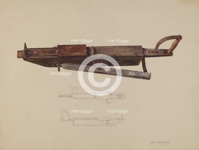 Corn Planter, c. 1938. Creator: Max Fernekes.