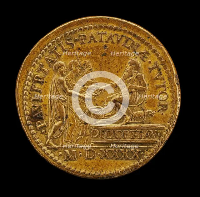 Cornaro Distributing Alms [reverse], 1540. Creator: Giovanni da Cavino.