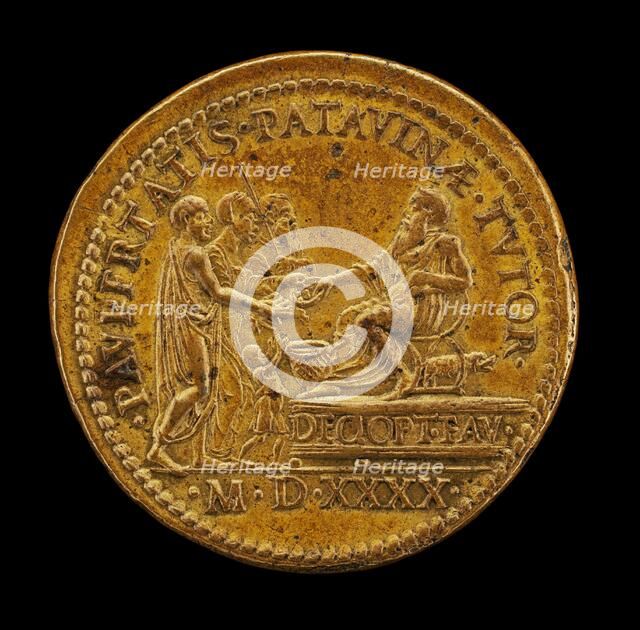 Cornaro Distributing Alms [reverse], 1540. Creator: Giovanni da Cavino.