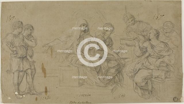 Cornelia Exhibiting Her Two Sons to a Friend, n.d. Creator: Livio Mehus.