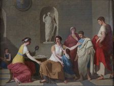 Cornelia, mother of the Gracchi, c. 1793. Creator: Suvée, Joseph-Benoît (1743-1807)