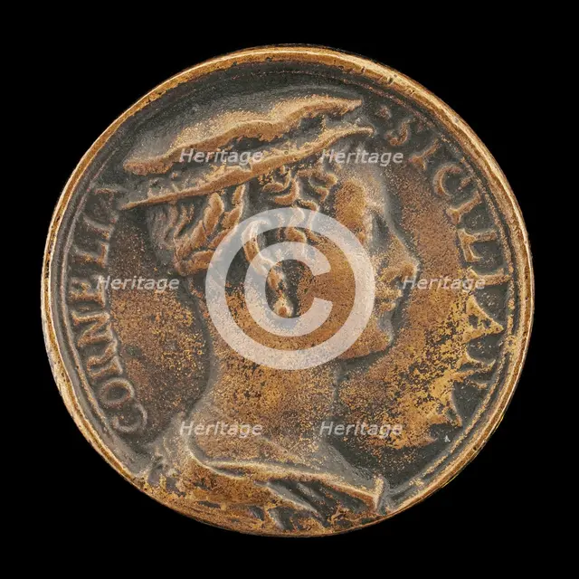 Cornelia Siciliana [obverse], probably 1540/1554. Creator: Pastorino Pastorini.