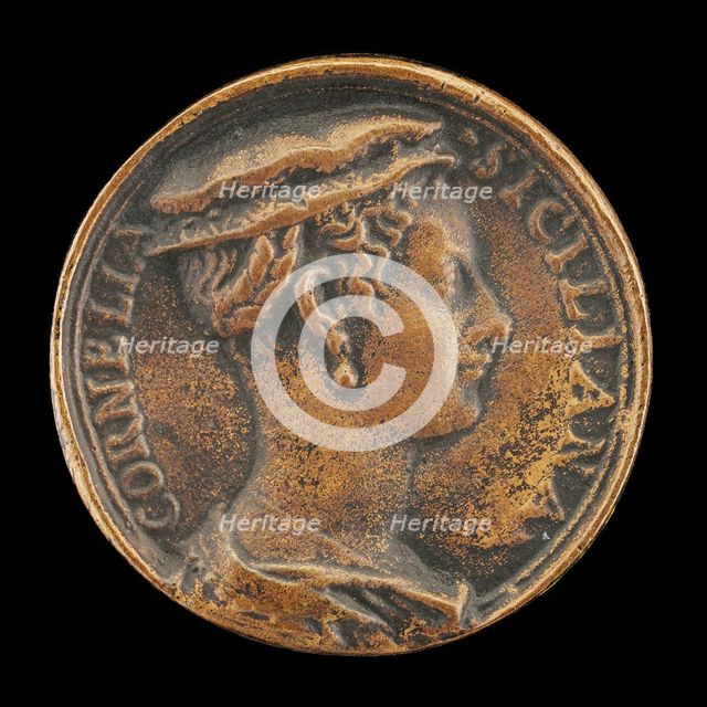 Cornelia Siciliana [obverse], probably 1540/1554. Creator: Pastorino Pastorini.