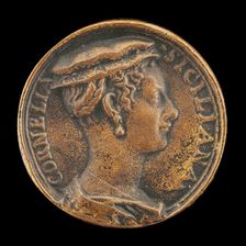Cornelia Siciliana [obverse], probably 1540/1554. Creator: Pastorino Pastorini