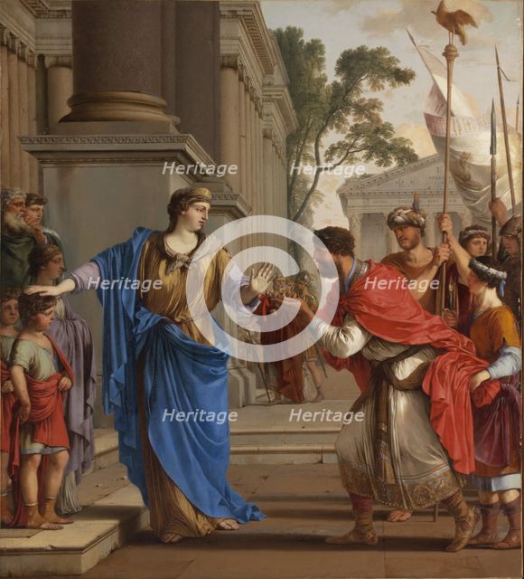 Cornelia rejects the crown of the Ptolemies, 1646. Creator: La Hyre, Laurent, de (1606-1656).