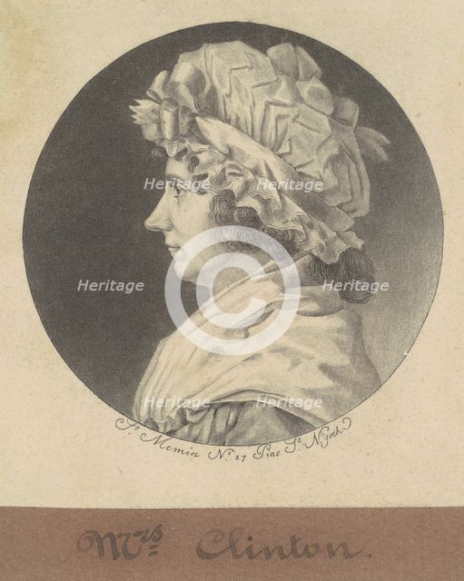 Cornelia Tappen Clinton, 1797. Creator: Charles Balthazar Julien Févret de Saint-Mémin.